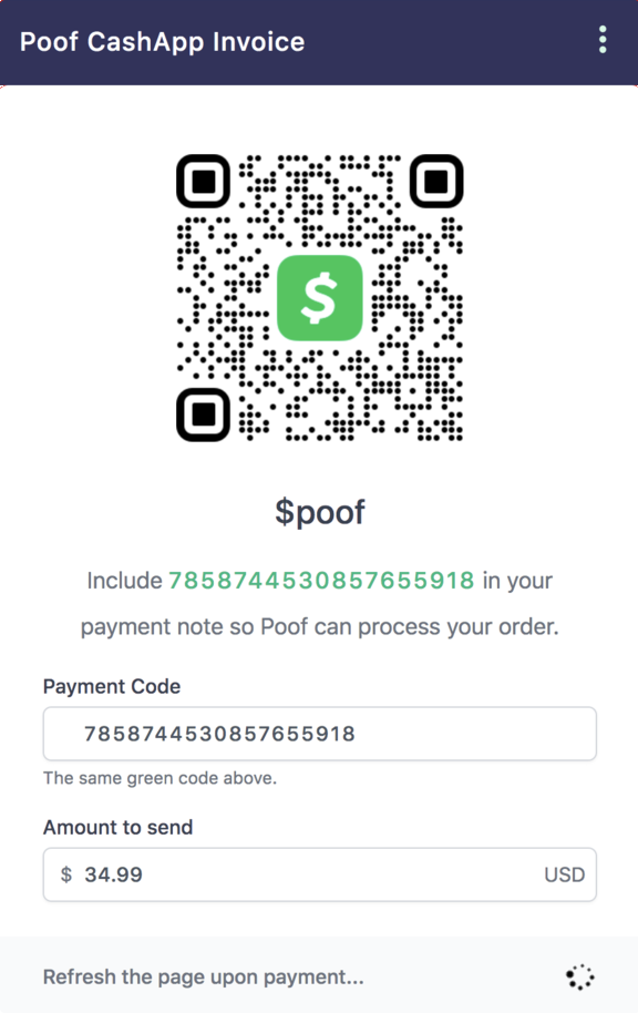 Poof Zero Fee Cash App Payment Processor Accept Cash App Payments